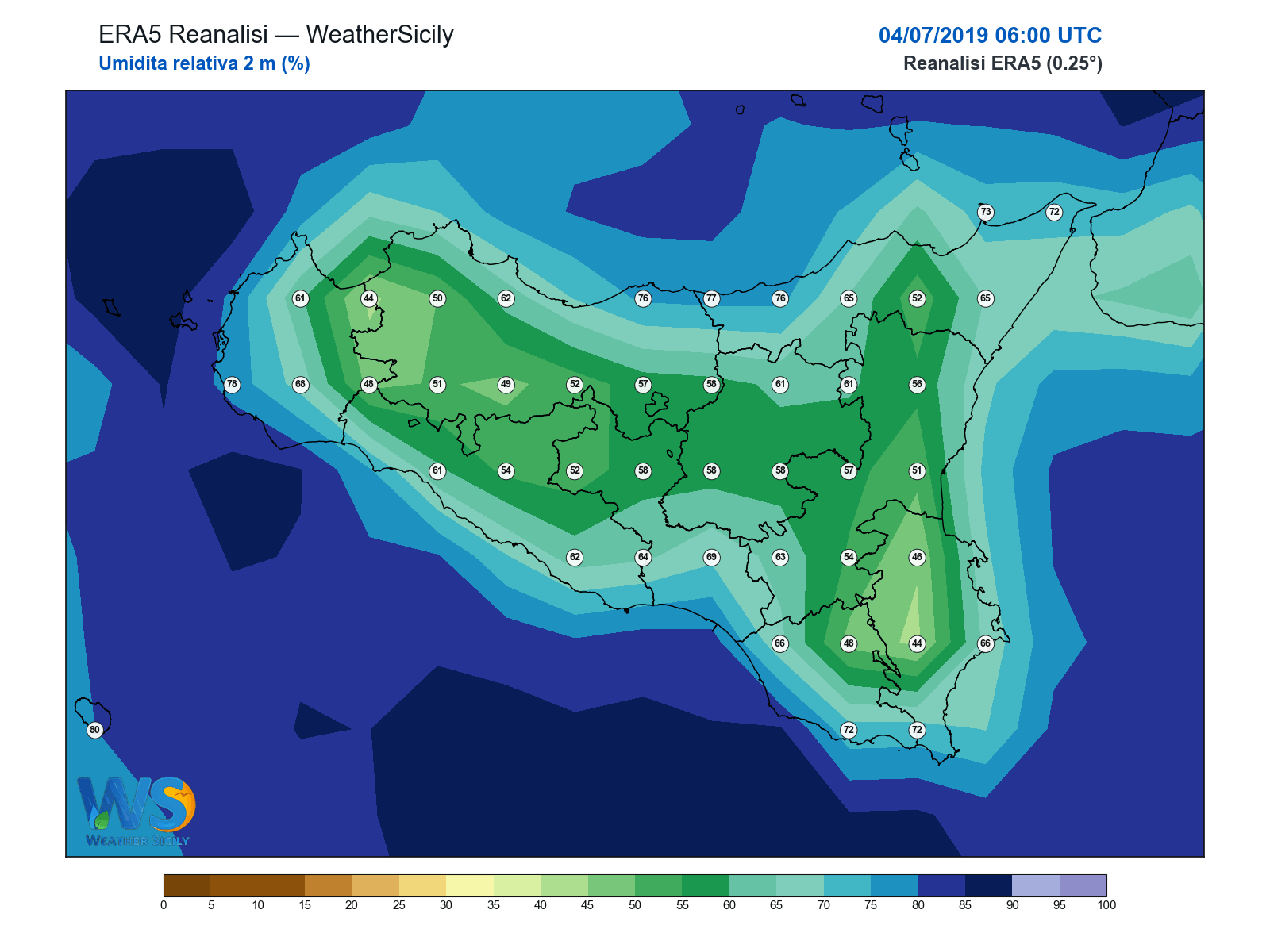 Umidità relativa 2 m · 2019070406