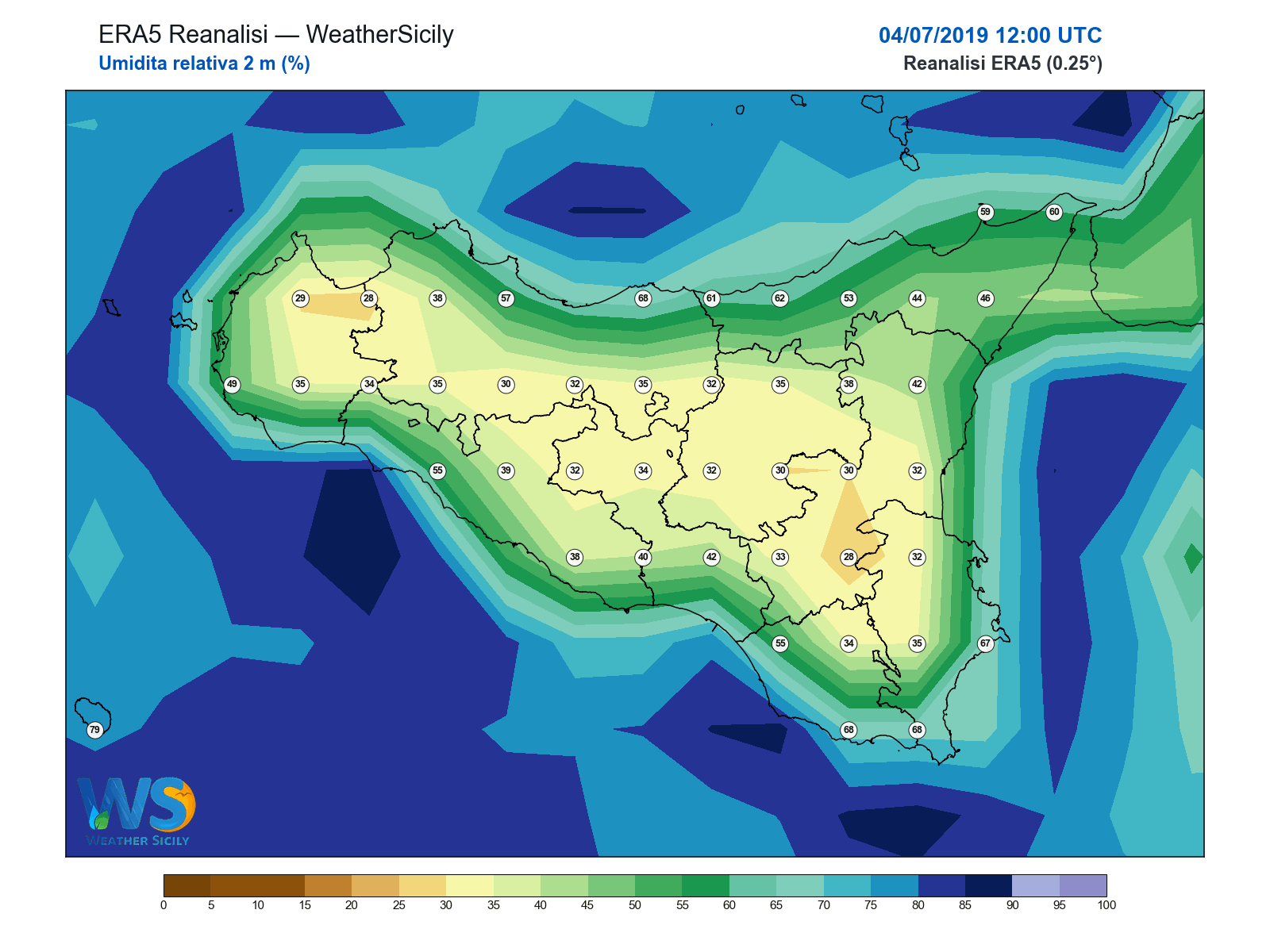 Umidità relativa 2 m · 2019070412