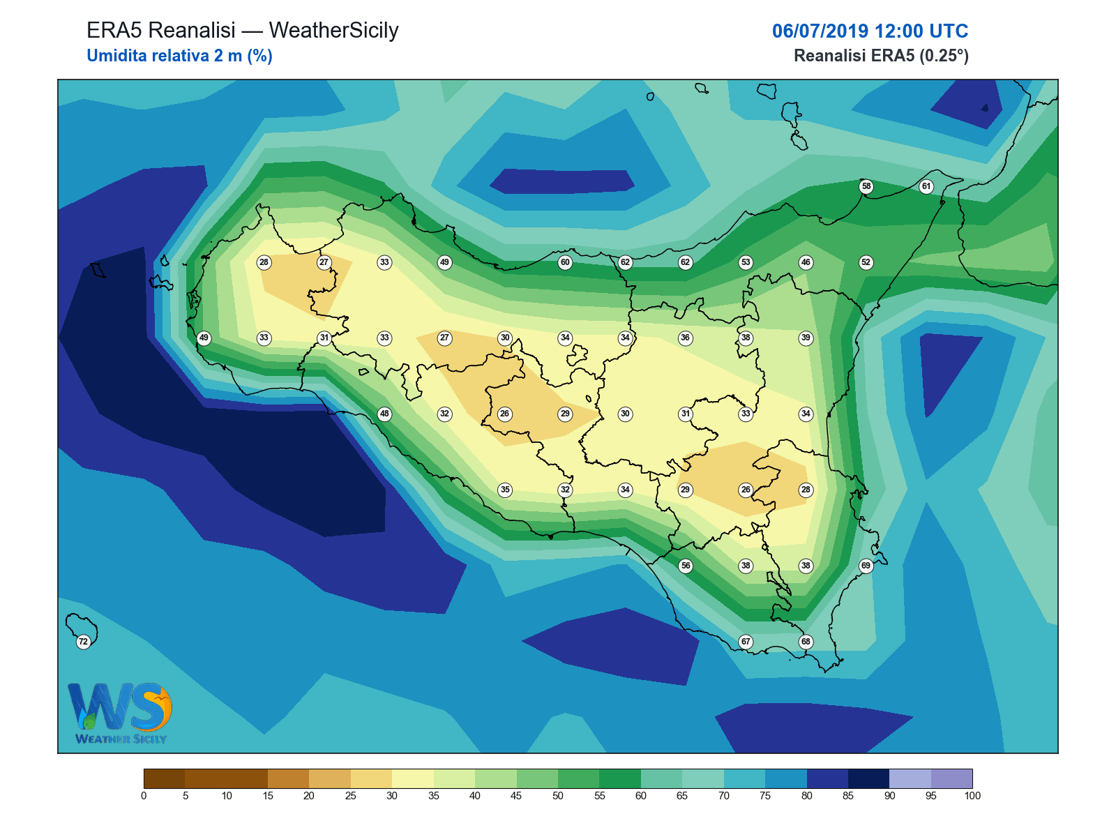 Umidità relativa 2 m · 2019070612