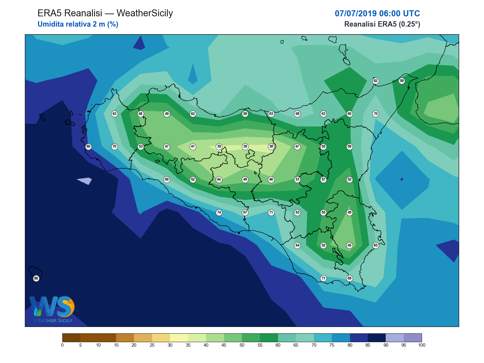 Umidità relativa 2 m · 2019070706