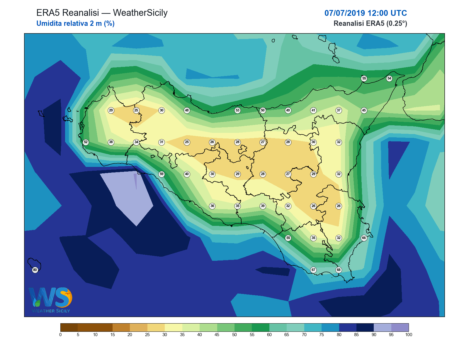 Umidità relativa 2 m · 2019070712
