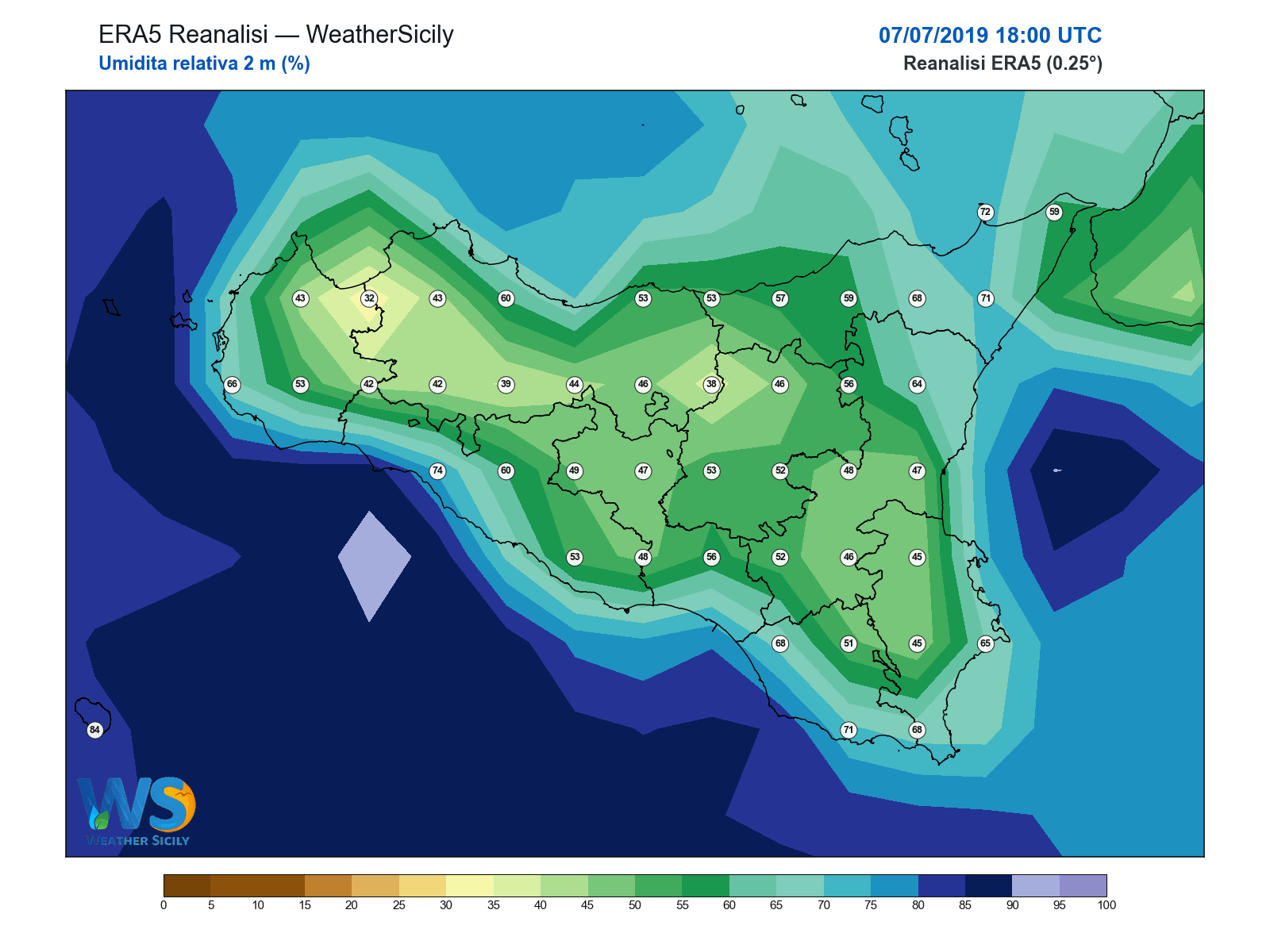 Umidità relativa 2 m · 2019070718