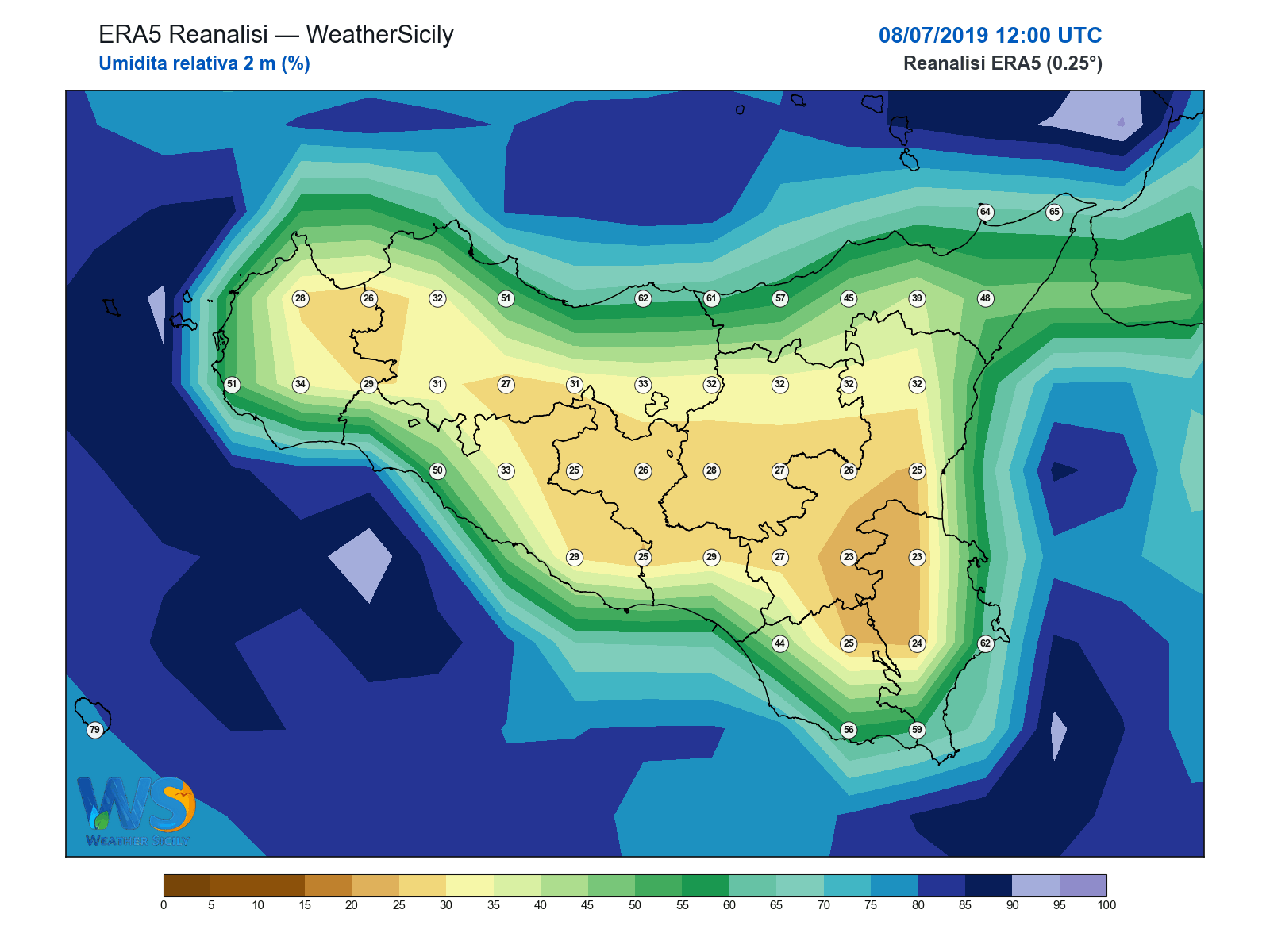 Umidità relativa 2 m · 2019070812