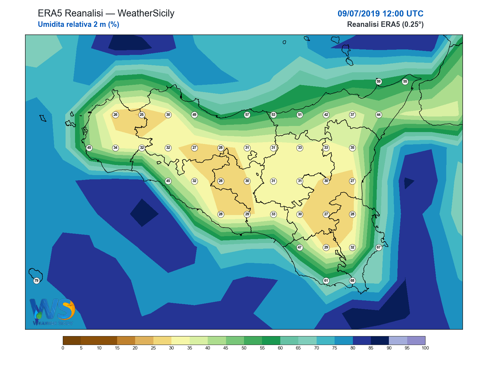 Umidità relativa 2 m · 2019070912