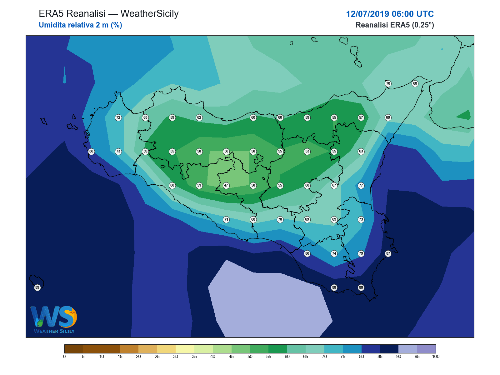 Umidità relativa 2 m · 2019071206