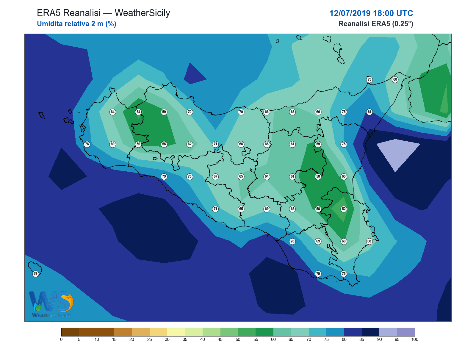 Umidità relativa 2 m · 2019071218