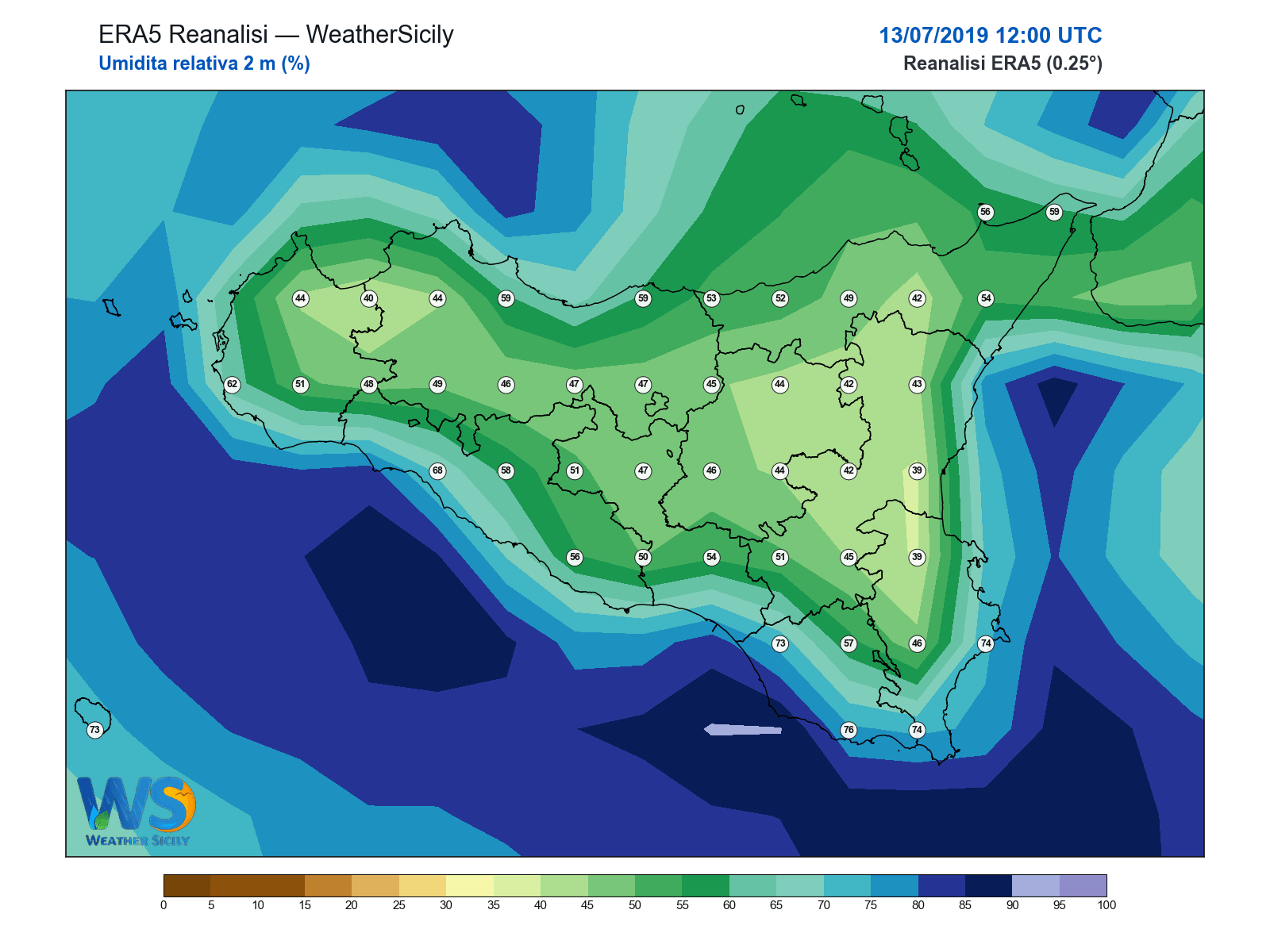 Umidità relativa 2 m · 2019071312