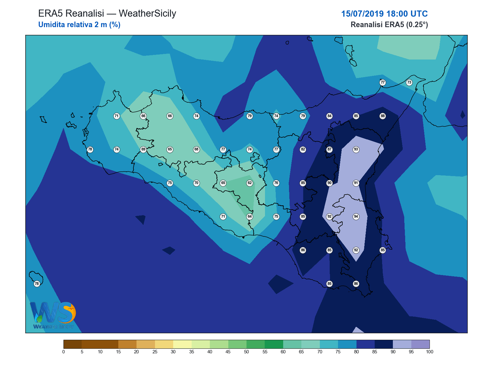 Umidità relativa 2 m · 2019071518