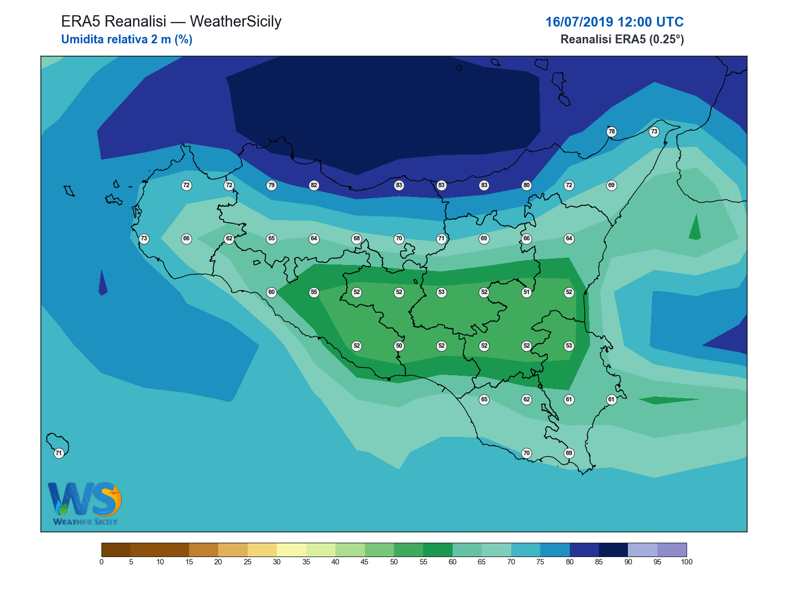 Umidità relativa 2 m · 2019071612