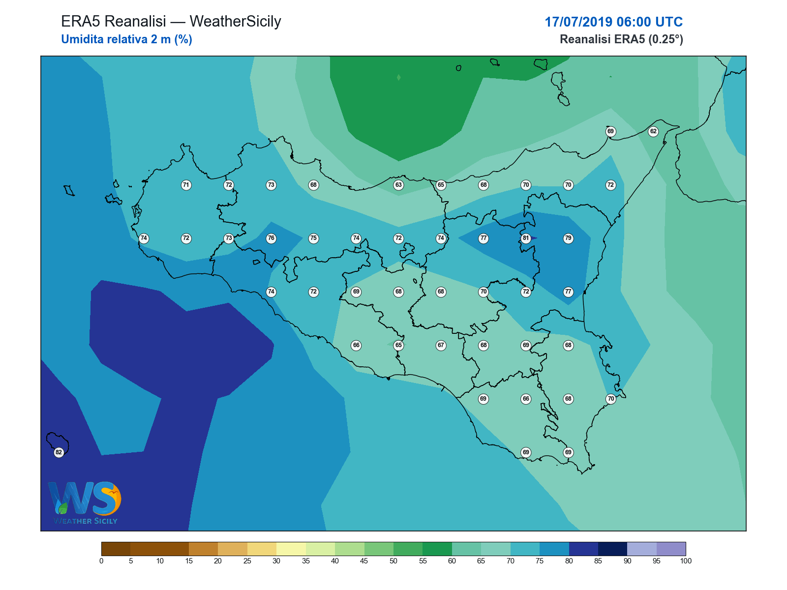 Umidità relativa 2 m · 2019071706