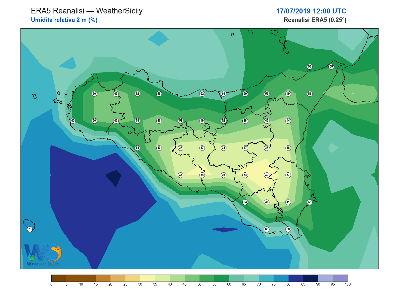 Umidità relativa 2 m · 2019071712