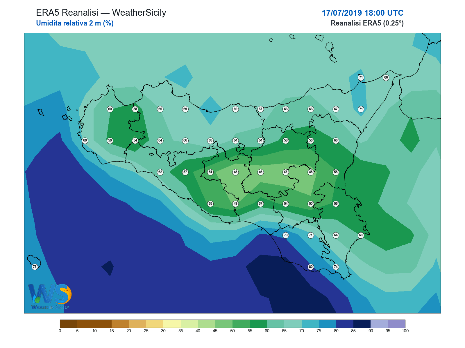 Umidità relativa 2 m · 2019071718