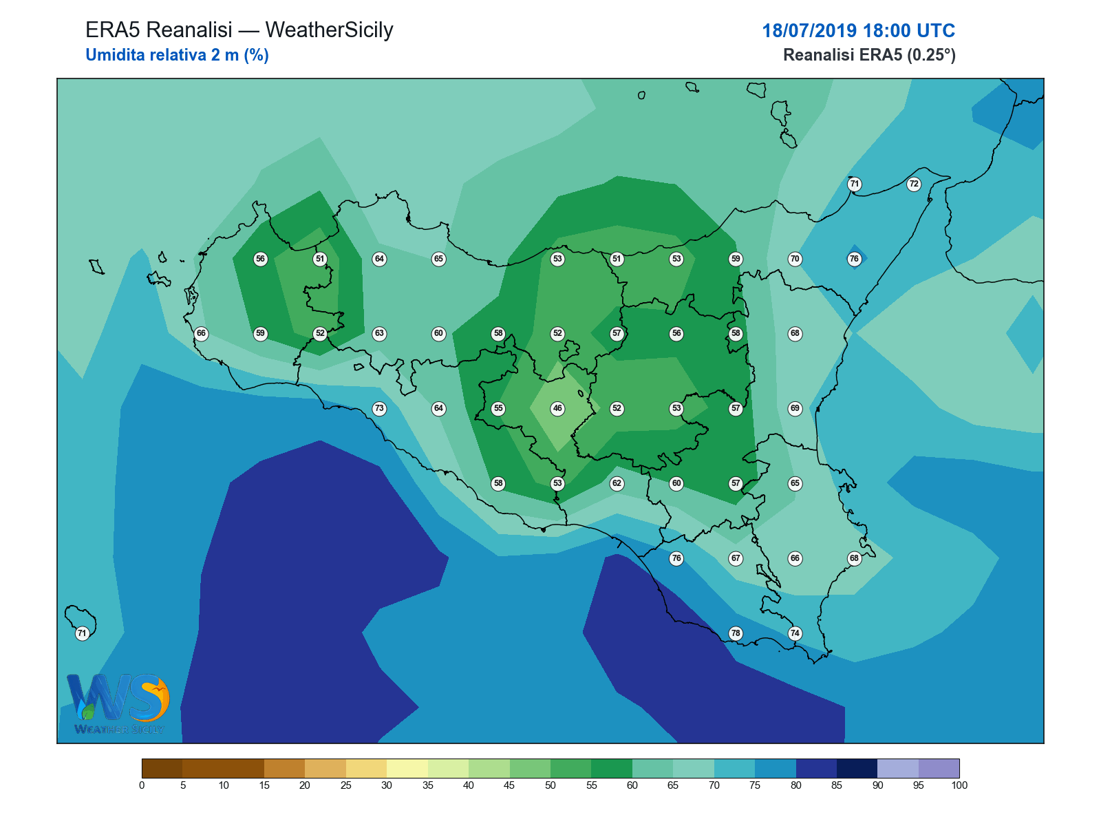 Umidità relativa 2 m · 2019071818