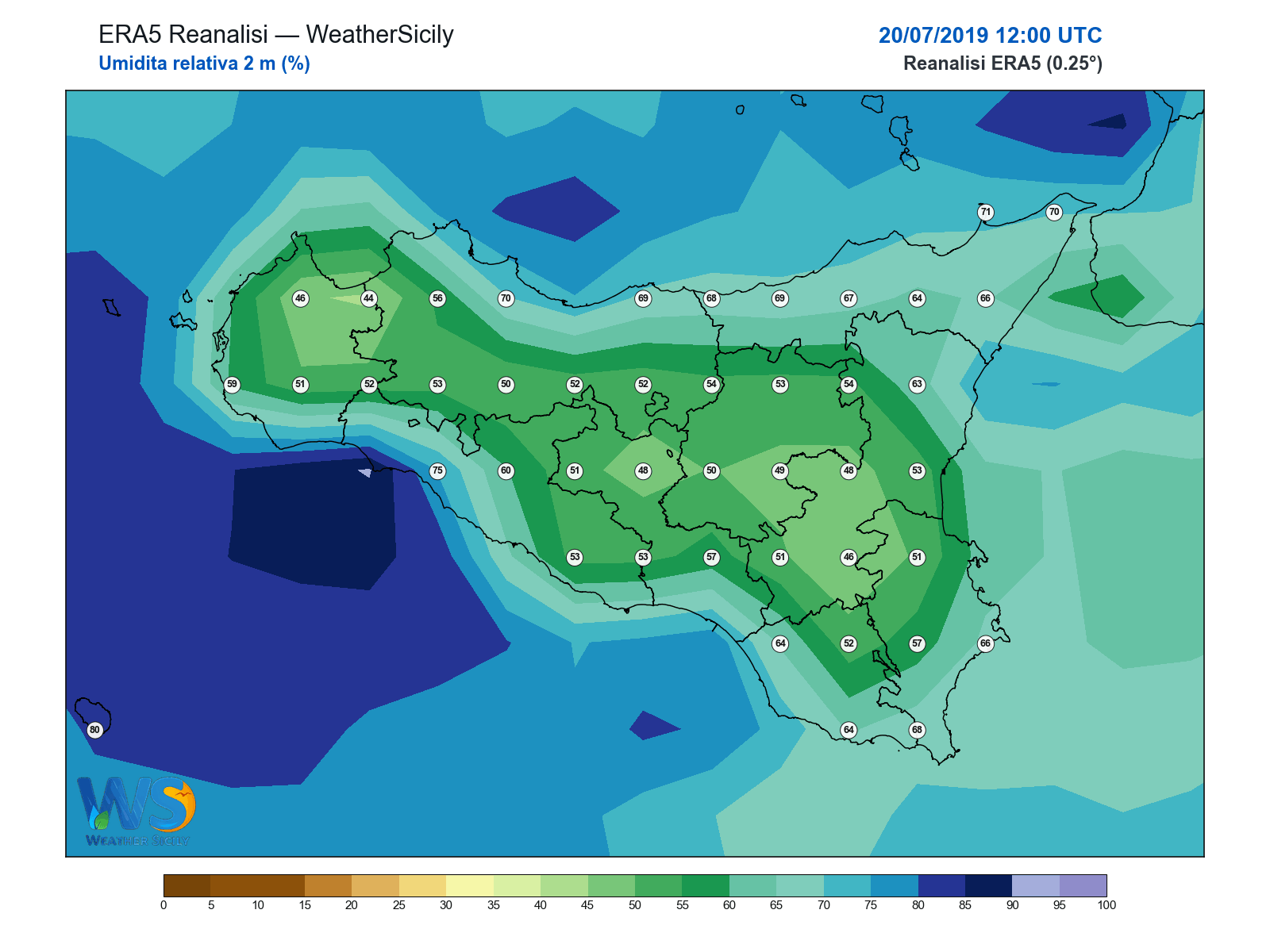 Umidità relativa 2 m · 2019072012