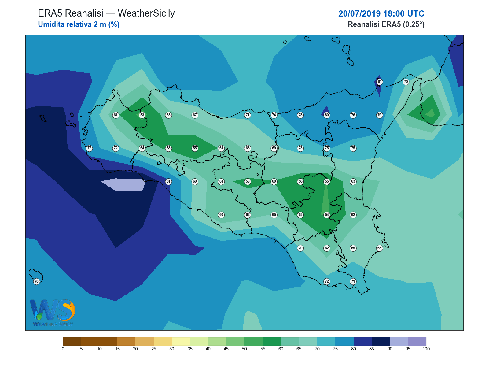 Umidità relativa 2 m · 2019072018