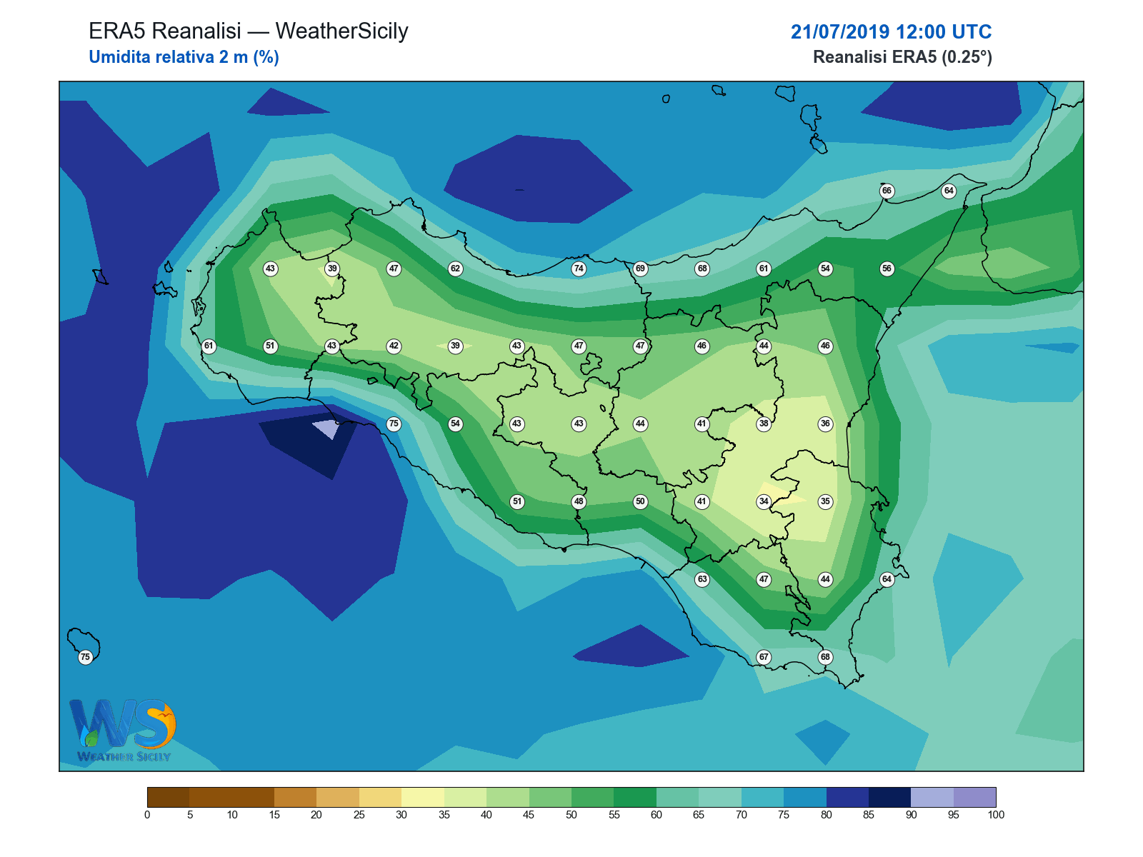 Umidità relativa 2 m · 2019072112