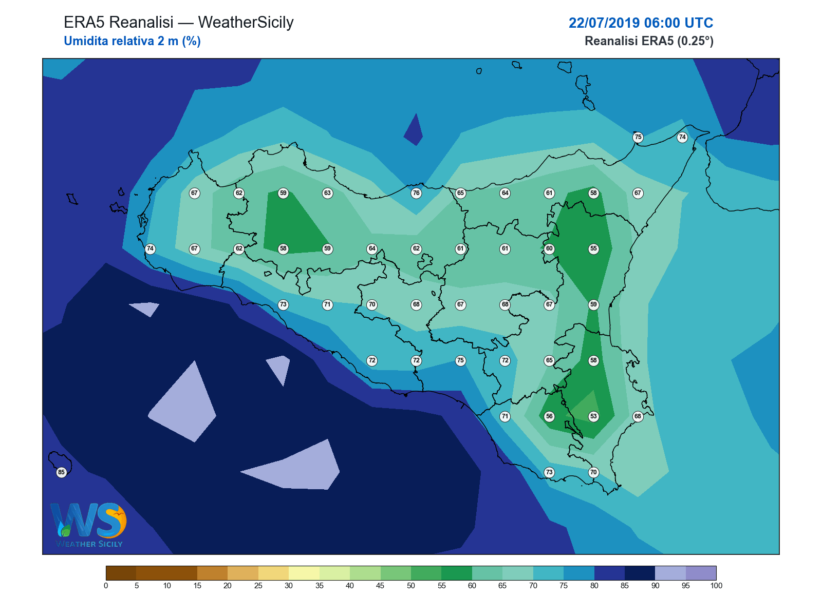 Umidità relativa 2 m · 2019072206