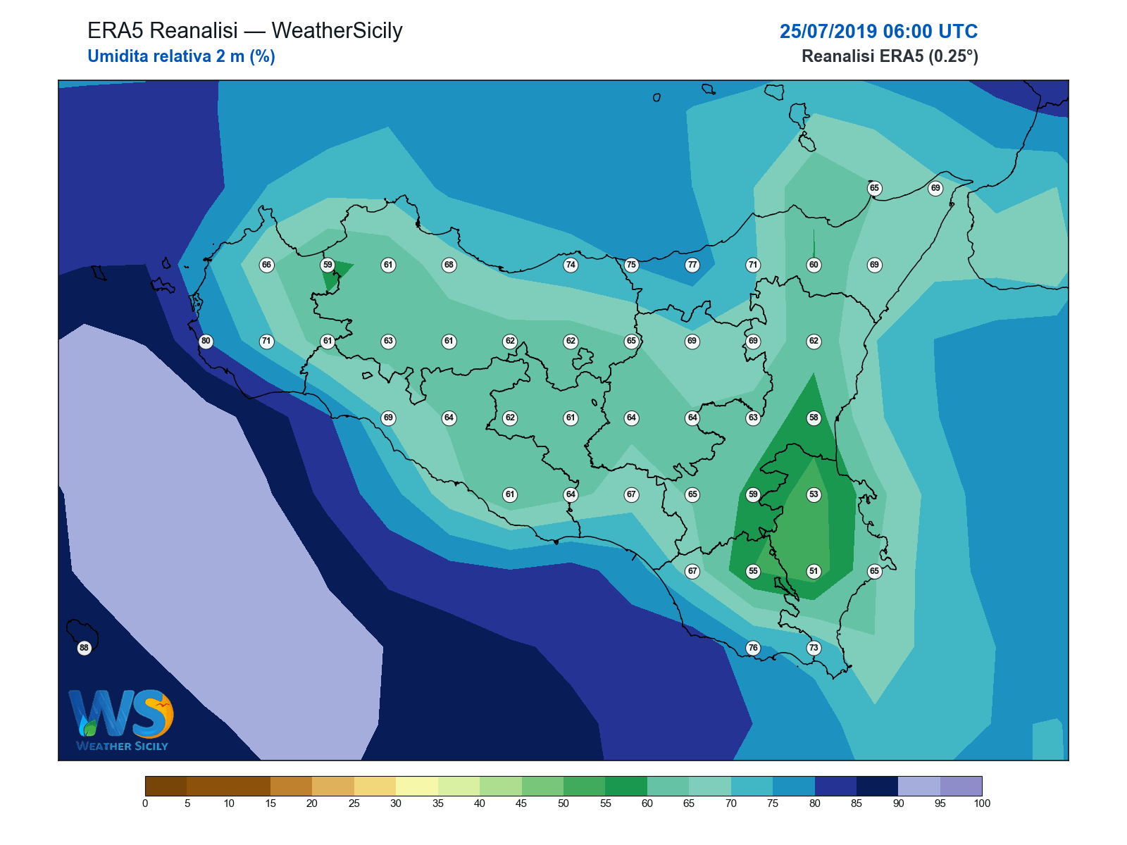Umidità relativa 2 m · 2019072506