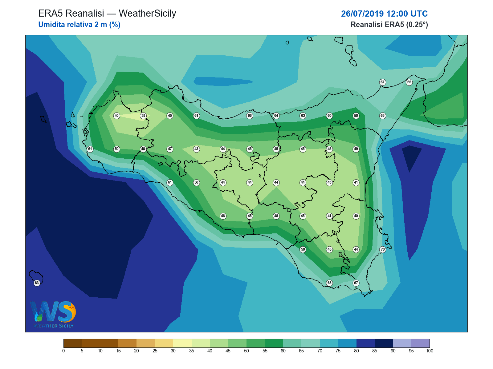 Umidità relativa 2 m · 2019072612