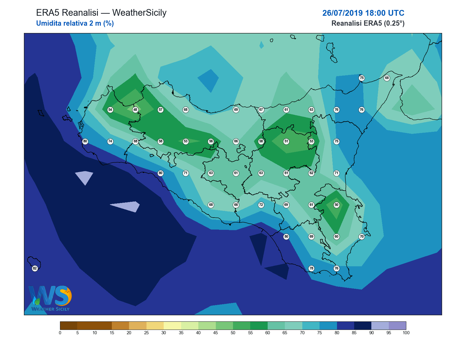 Umidità relativa 2 m · 2019072618