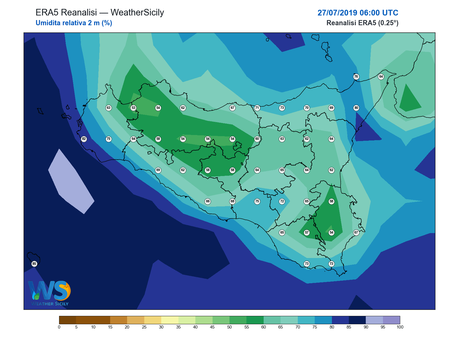 Umidità relativa 2 m · 2019072706