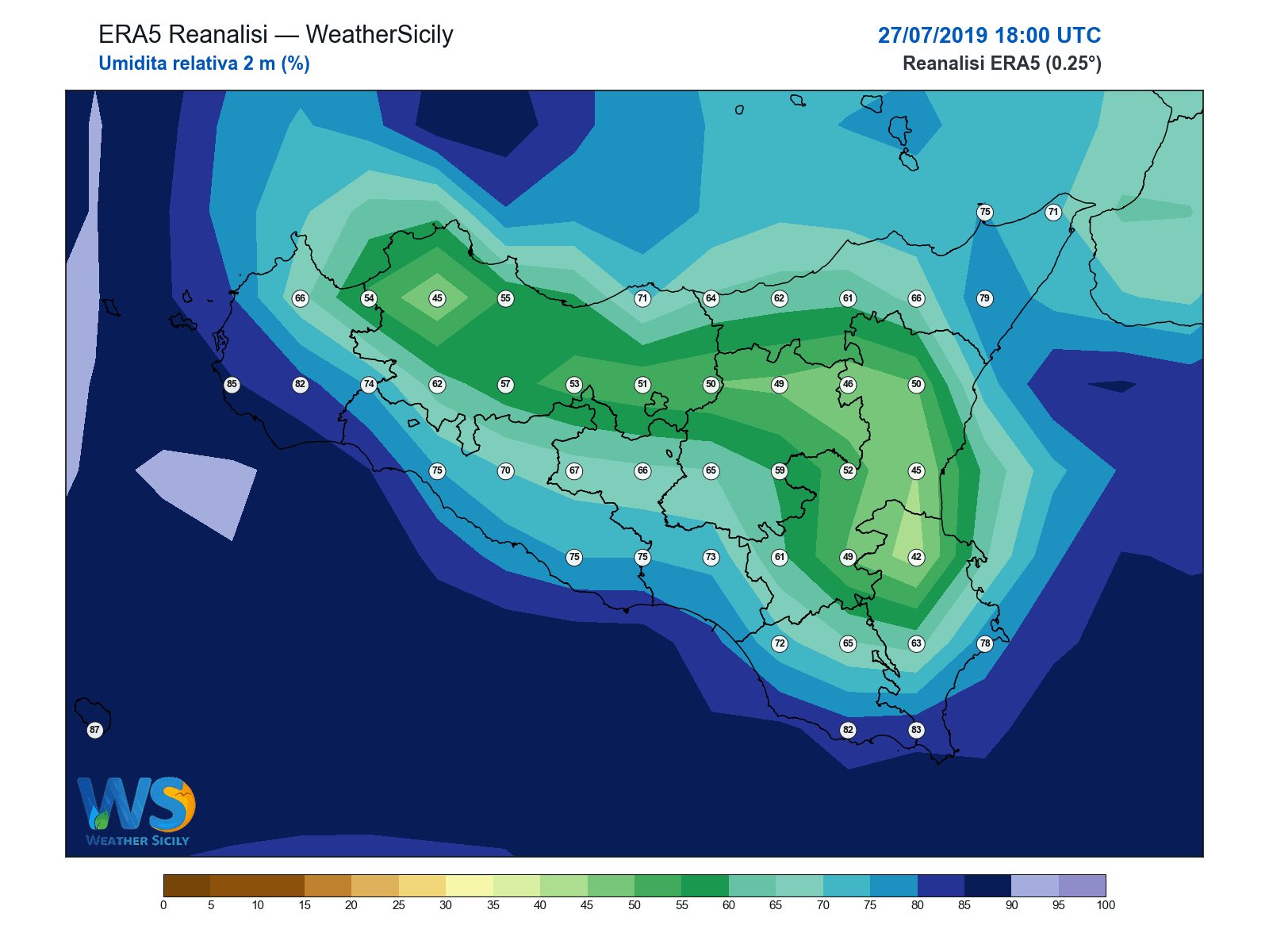 Umidità relativa 2 m · 2019072718