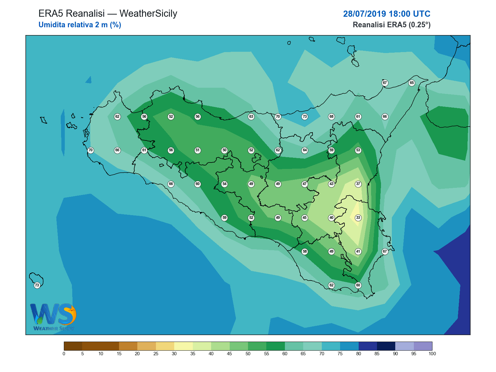 Umidità relativa 2 m · 2019072818