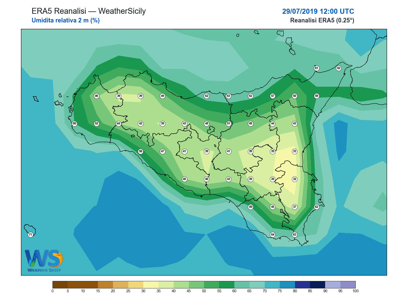 Umidità relativa 2 m · 2019072912