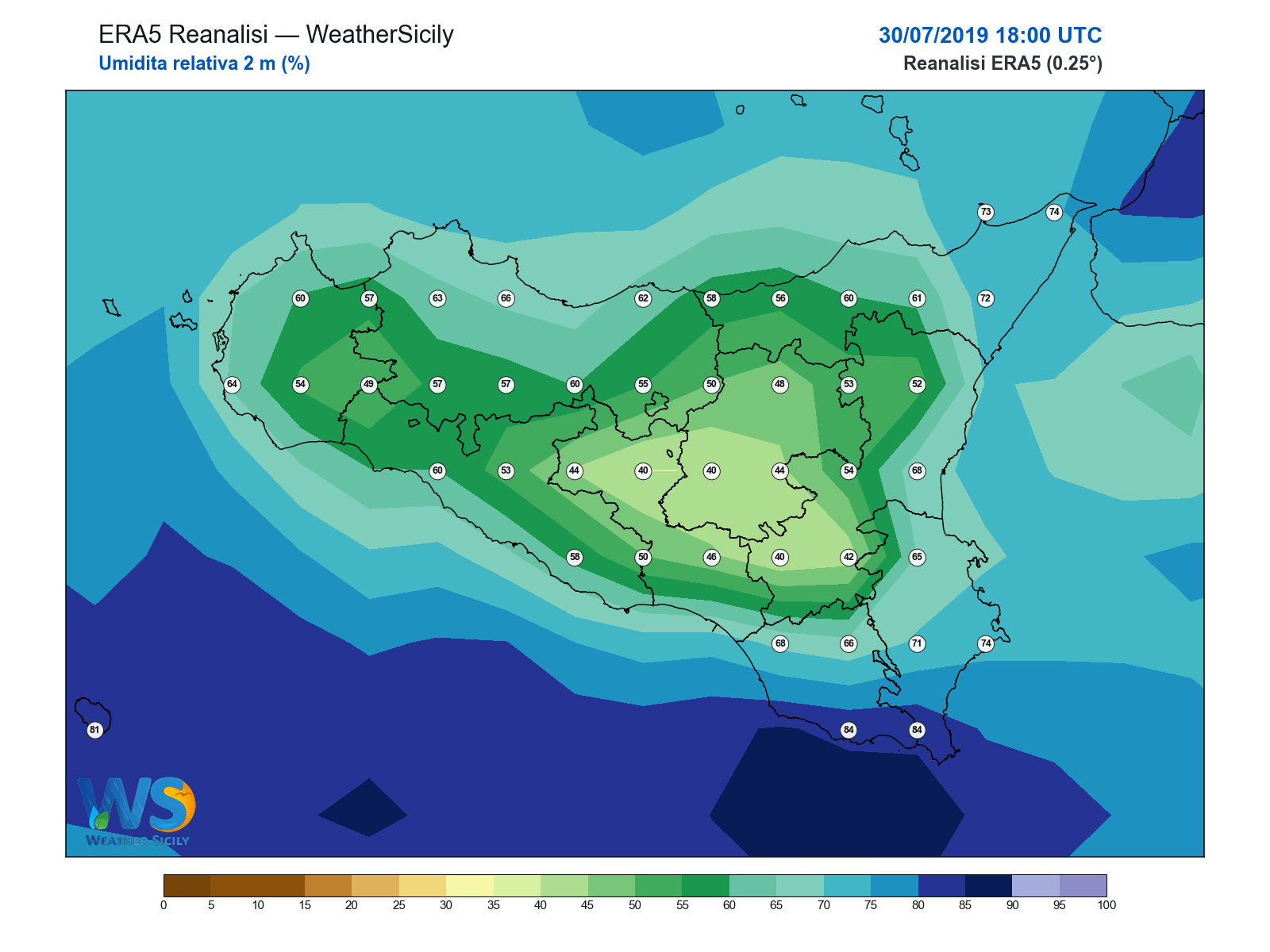 Umidità relativa 2 m · 2019073018