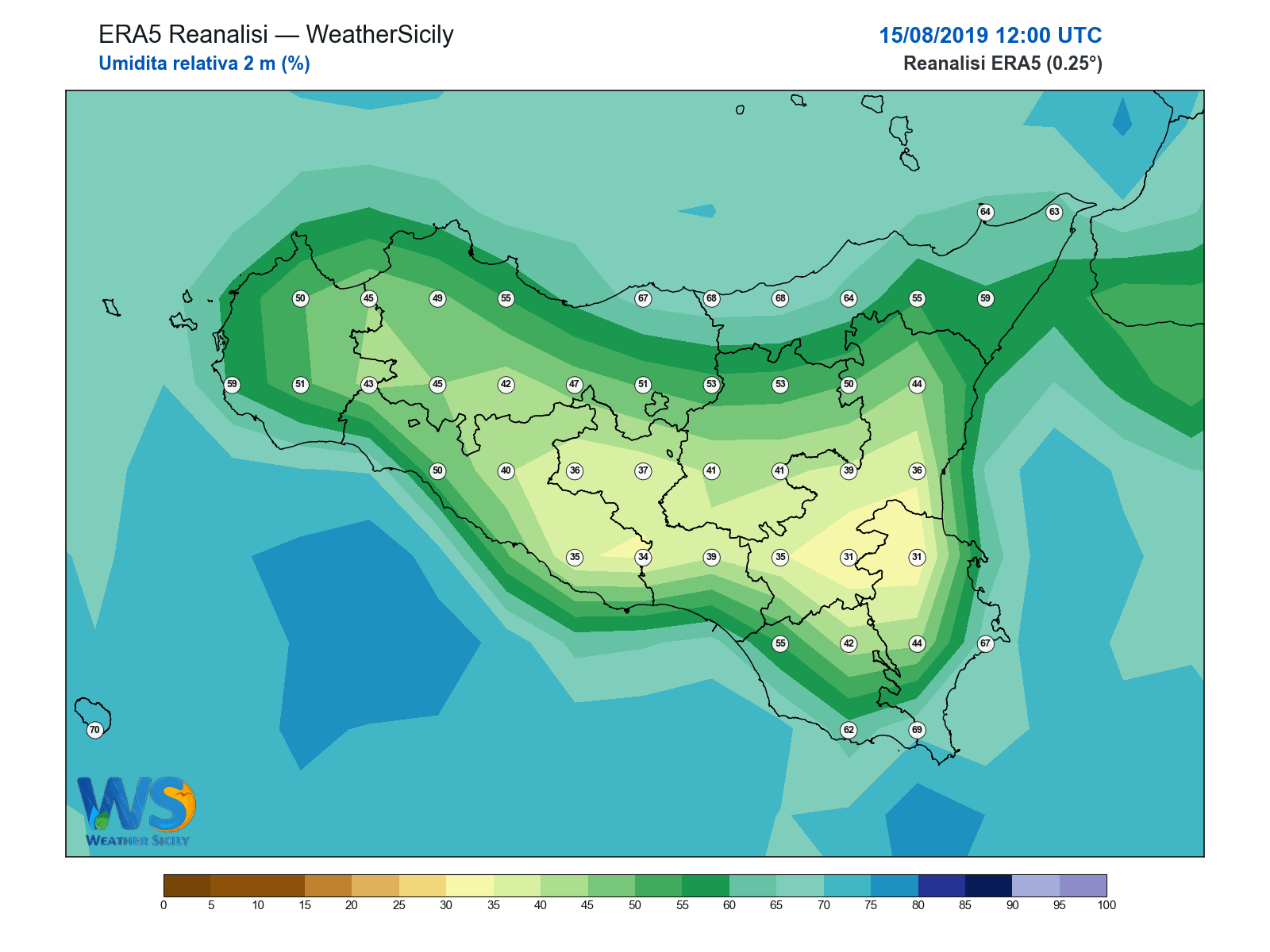 Umidità relativa 2 m · 2019081512