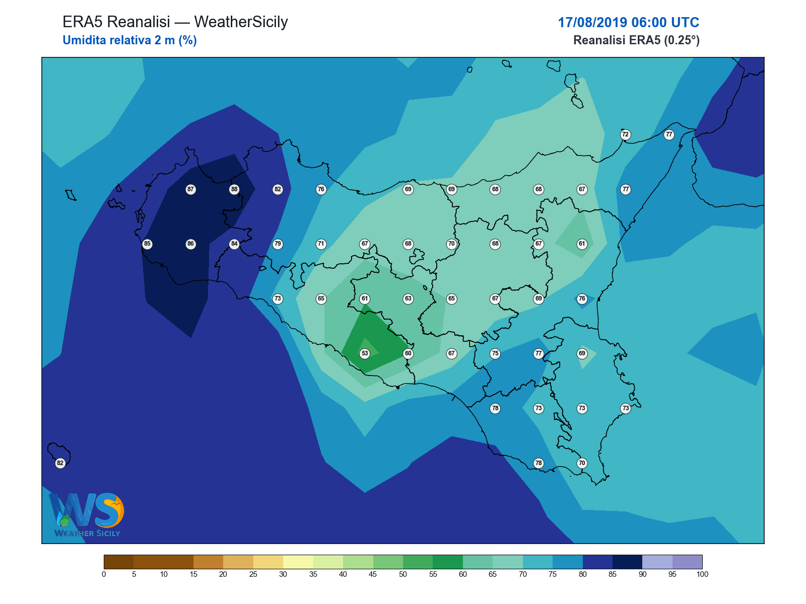 Umidità relativa 2 m · 2019081706