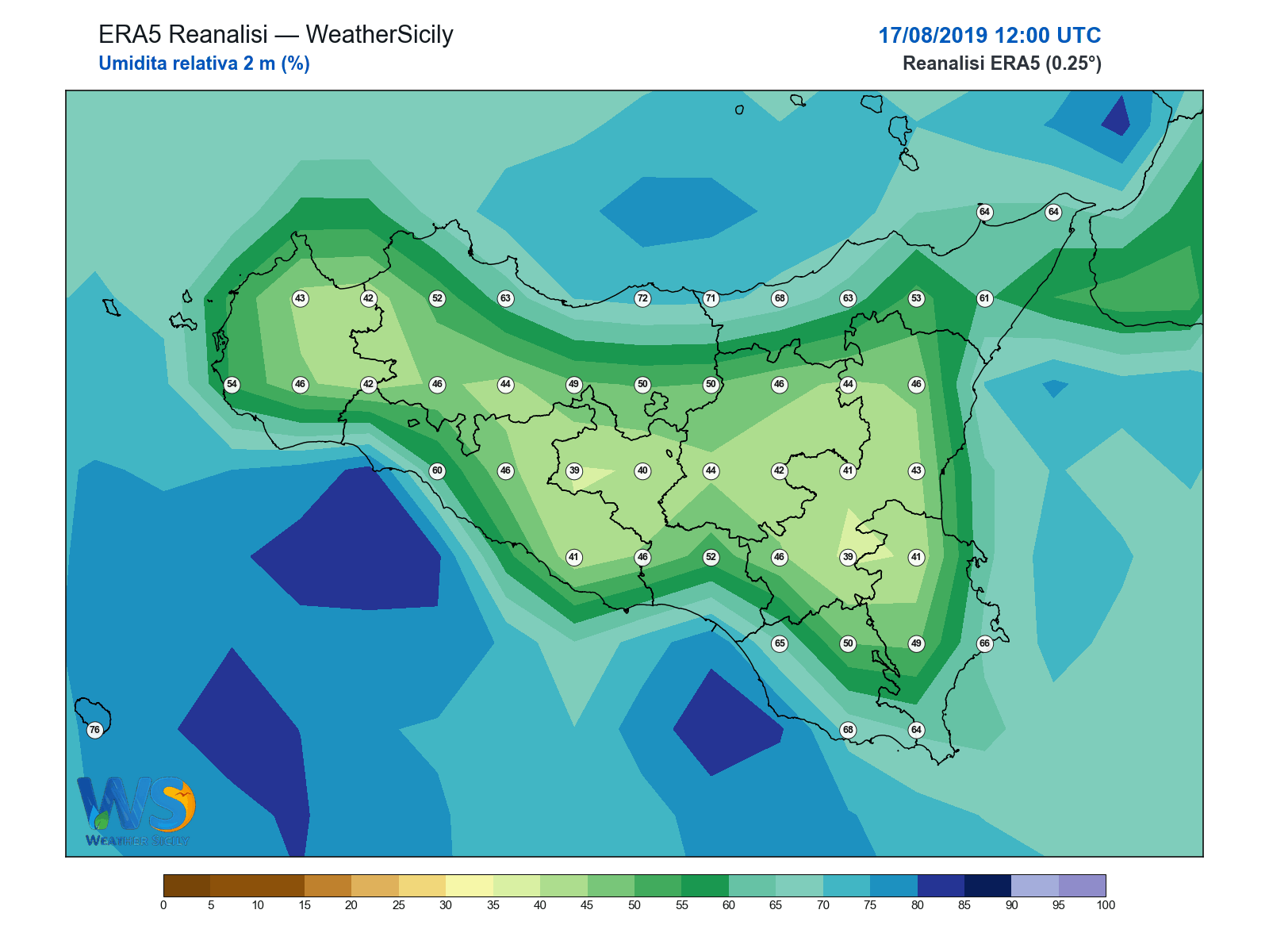 Umidità relativa 2 m · 2019081712
