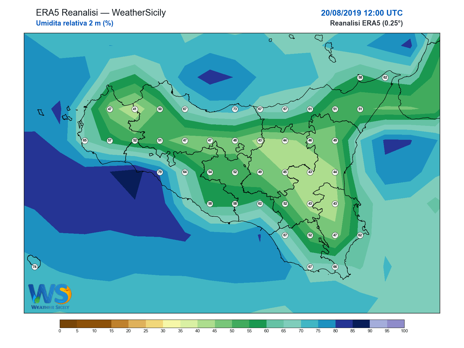 Umidità relativa 2 m · 2019082012