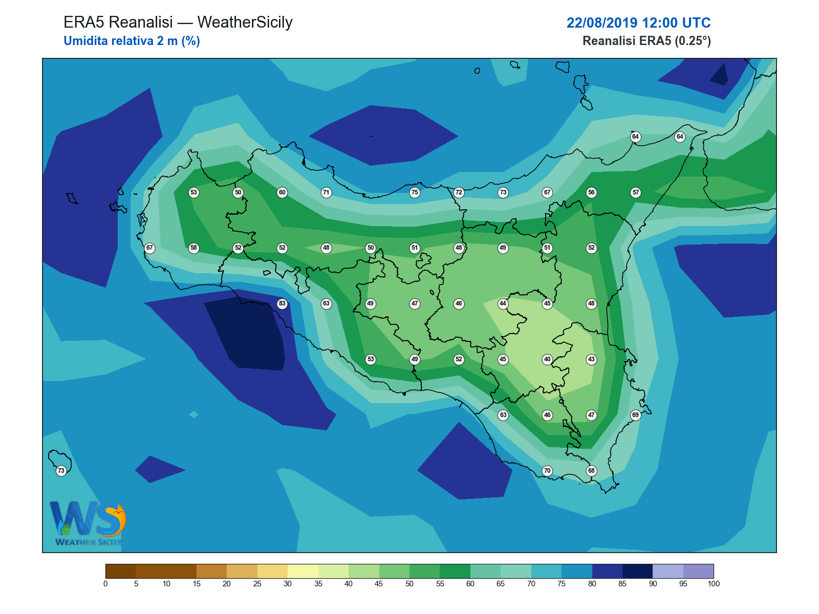 Umidità relativa 2 m · 2019082212