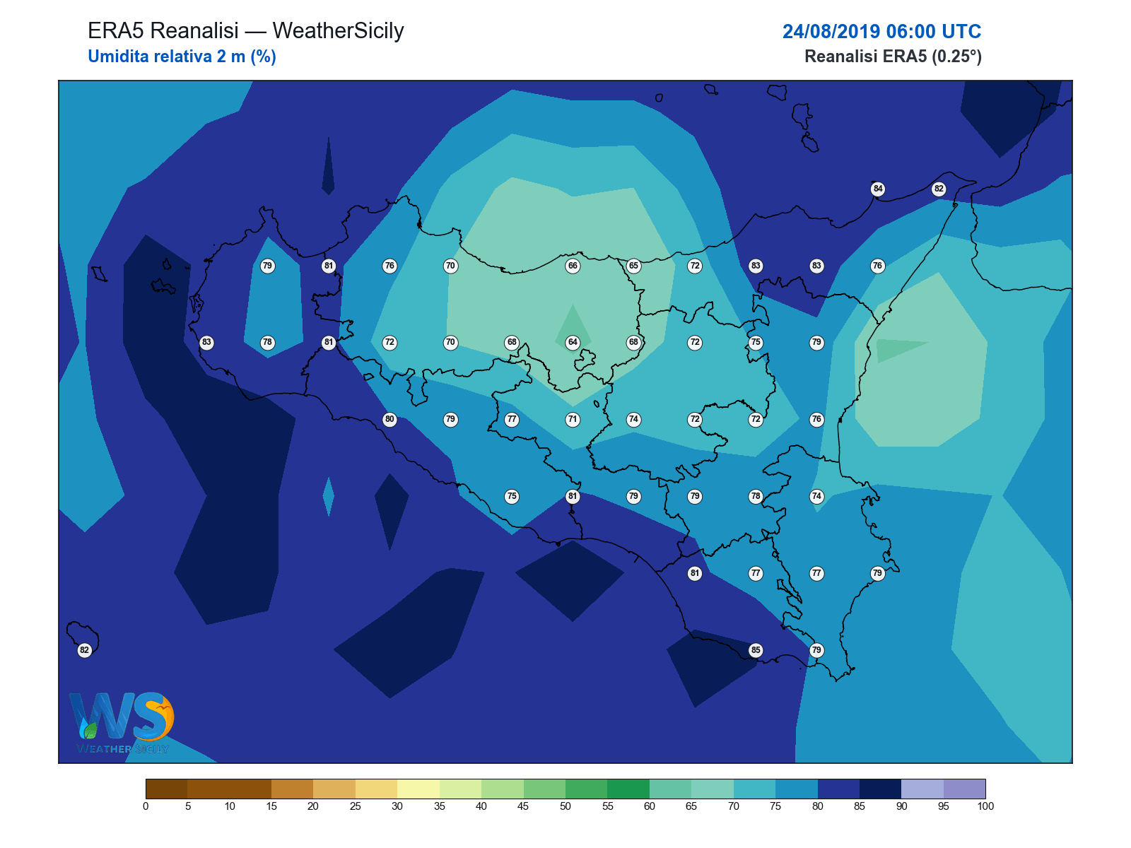 Umidità relativa 2 m · 2019082406
