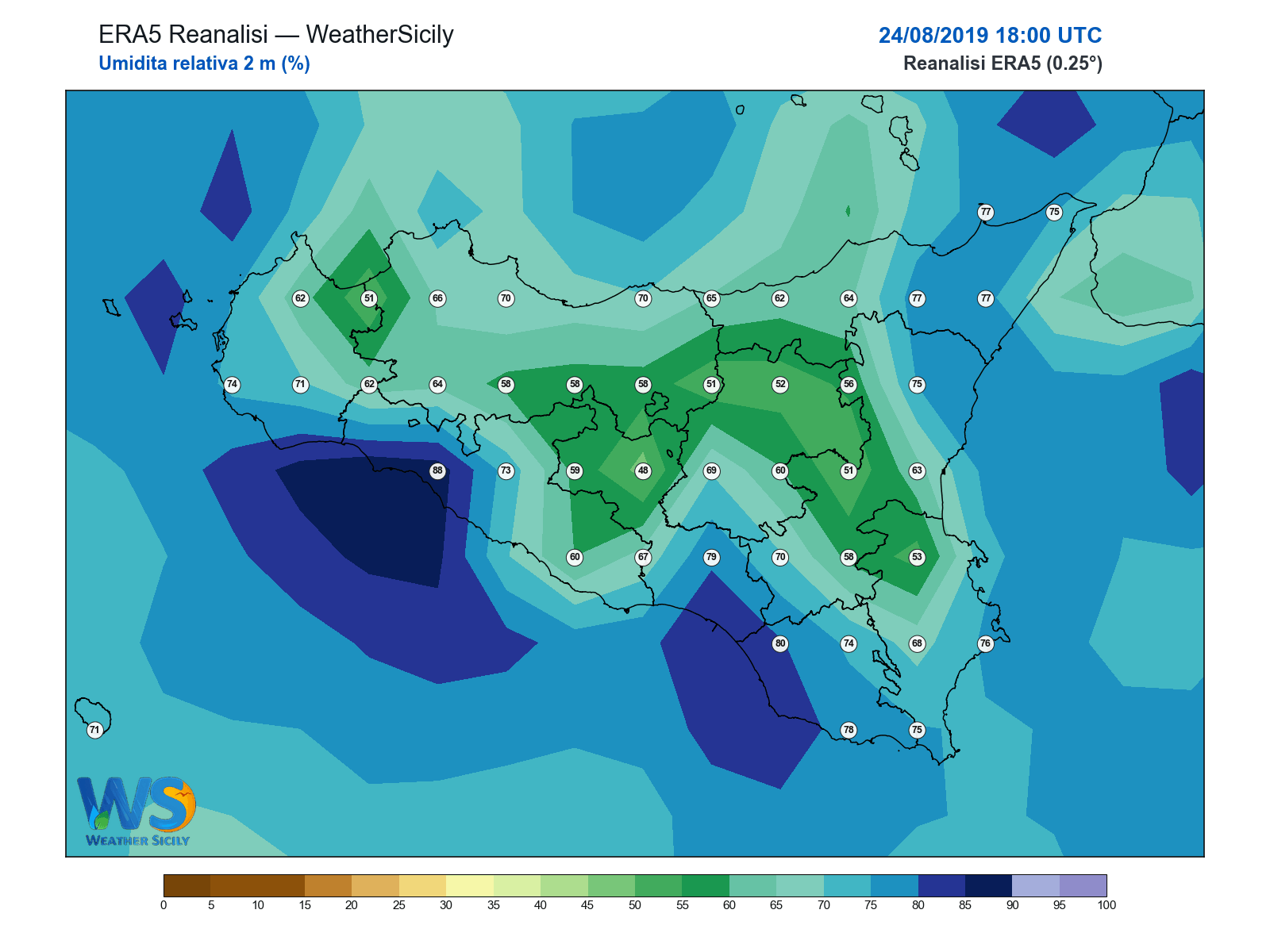 Umidità relativa 2 m · 2019082418