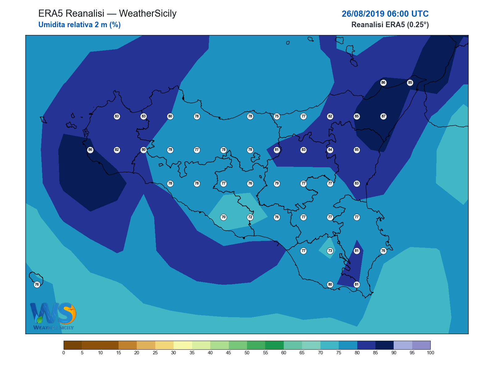 Umidità relativa 2 m · 2019082606