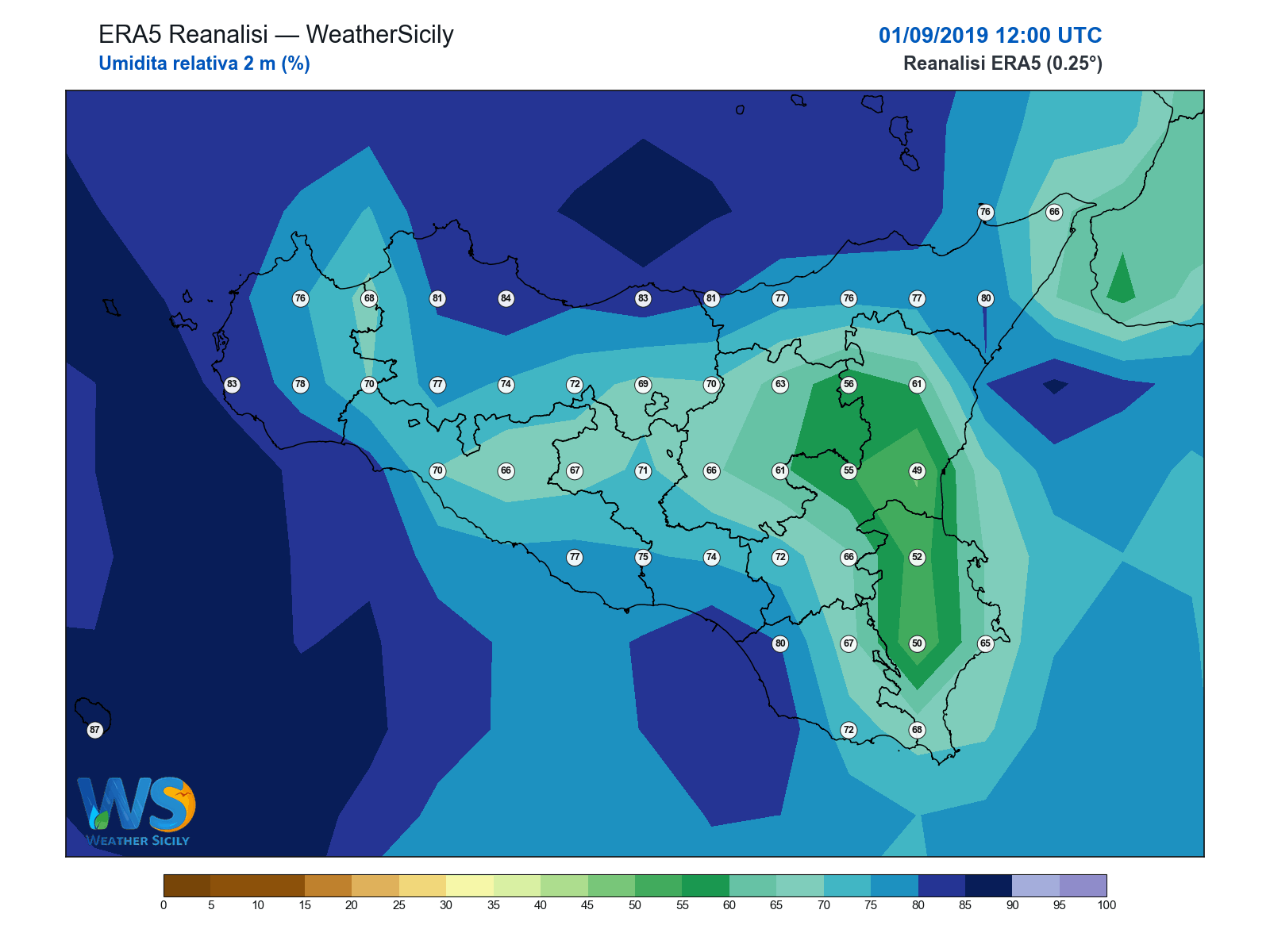 Umidità relativa 2 m · 2019090112