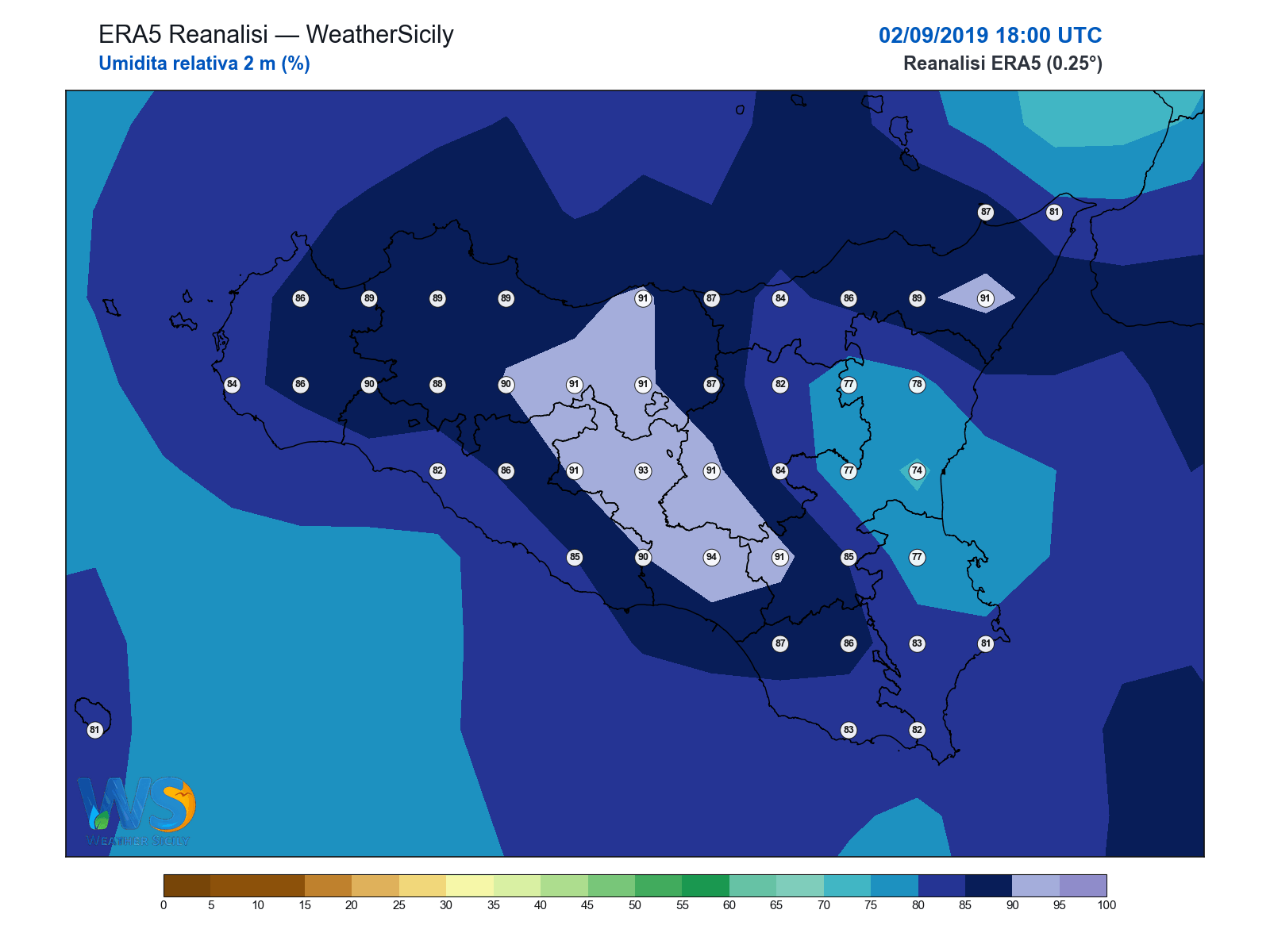 Umidità relativa 2 m · 2019090218