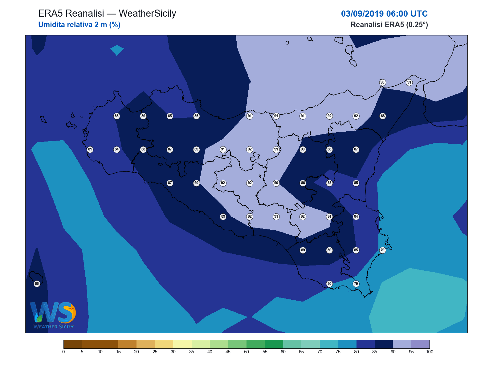 Umidità relativa 2 m · 2019090306