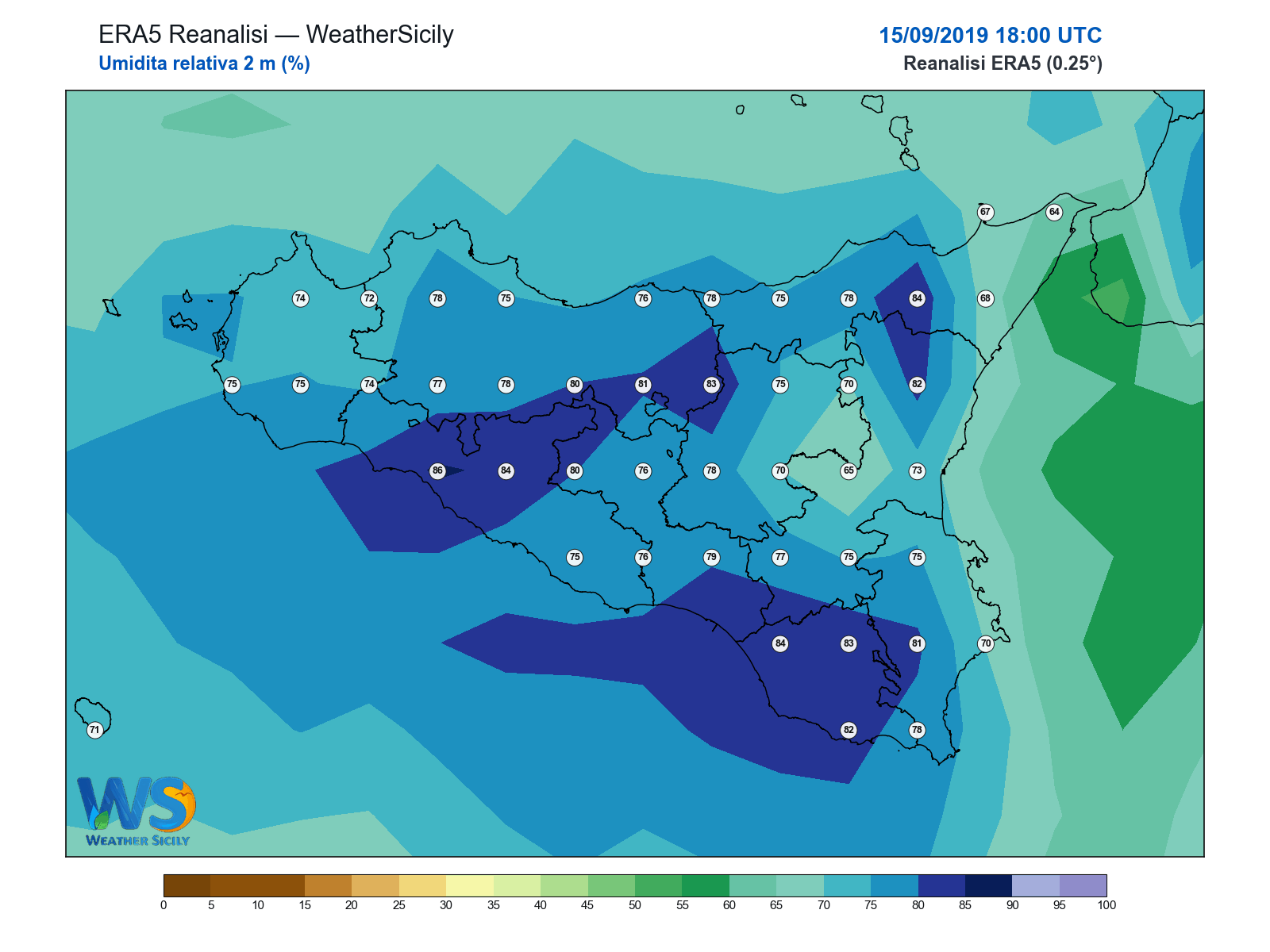 Umidità relativa 2 m · 2019091518