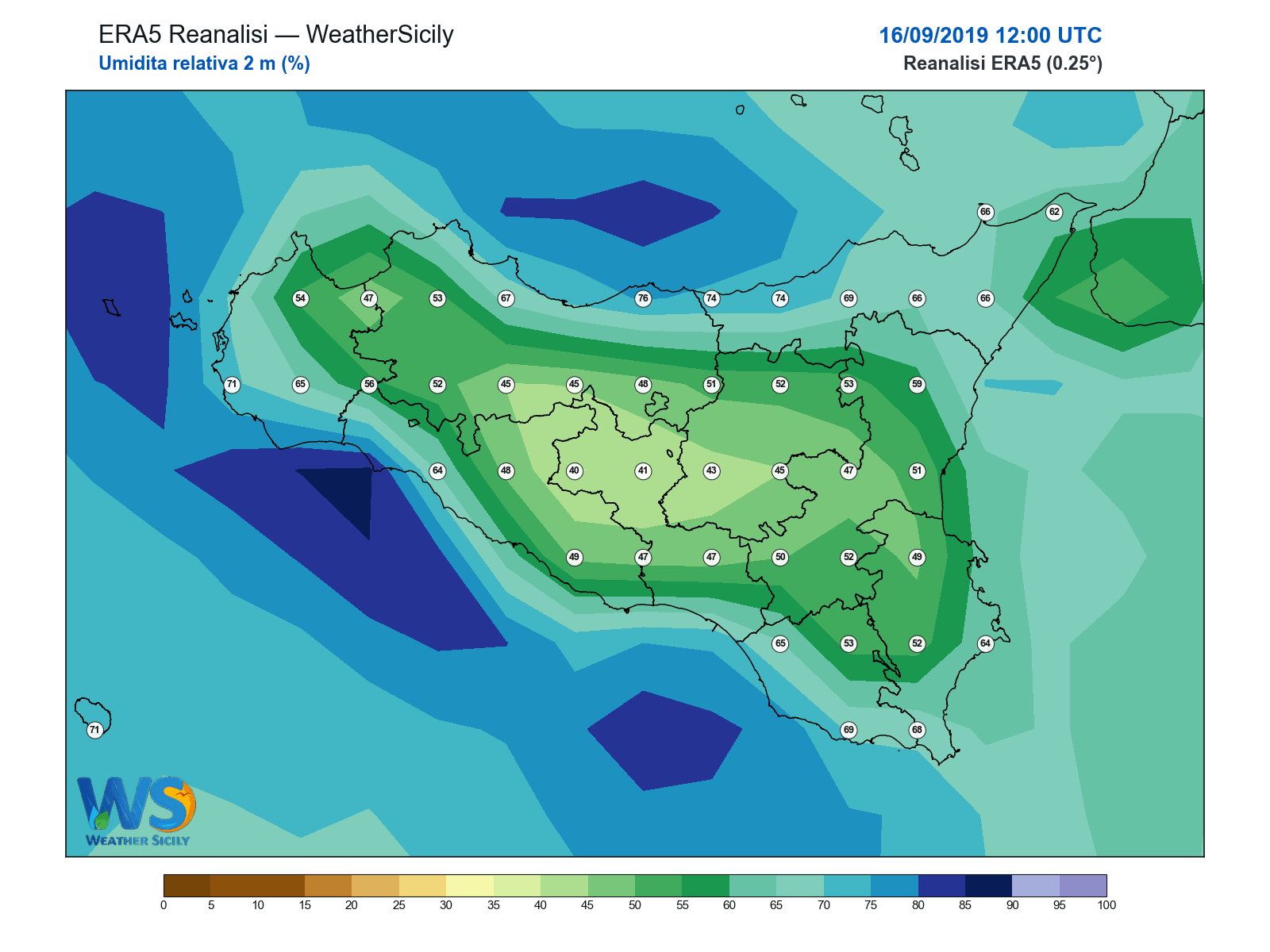 Umidità relativa 2 m · 2019091612