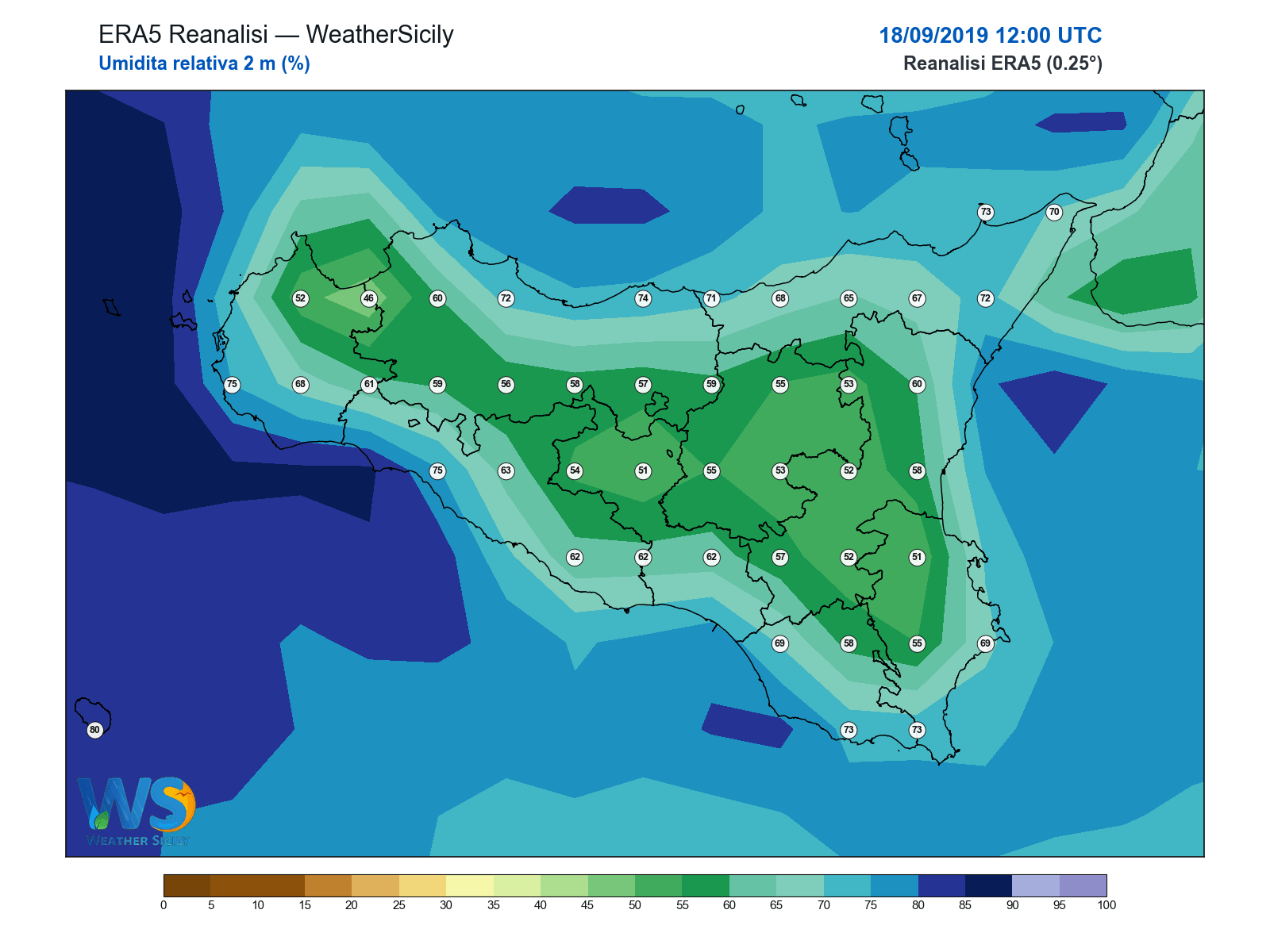 Umidità relativa 2 m · 2019091812