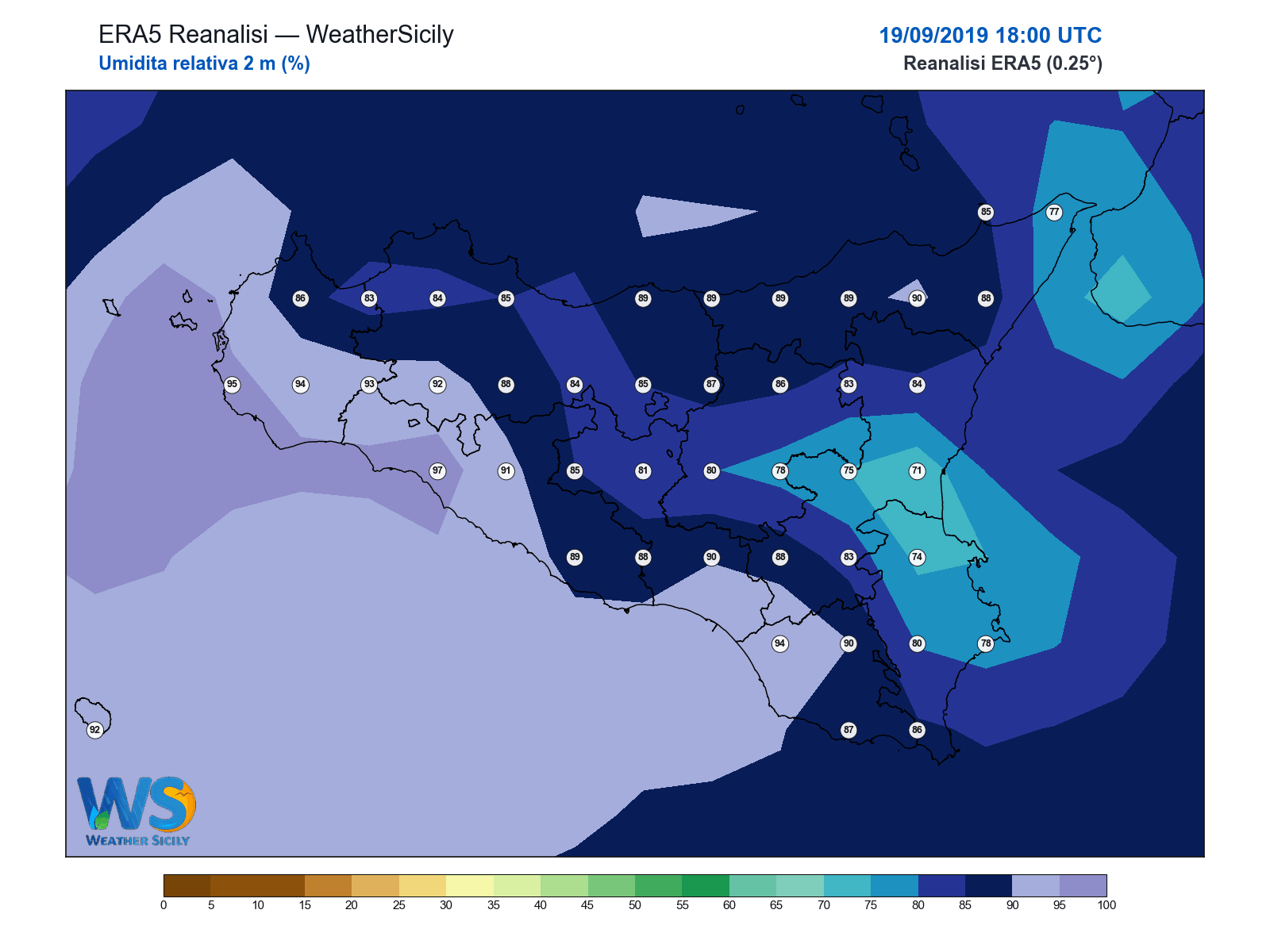 Umidità relativa 2 m · 2019091918