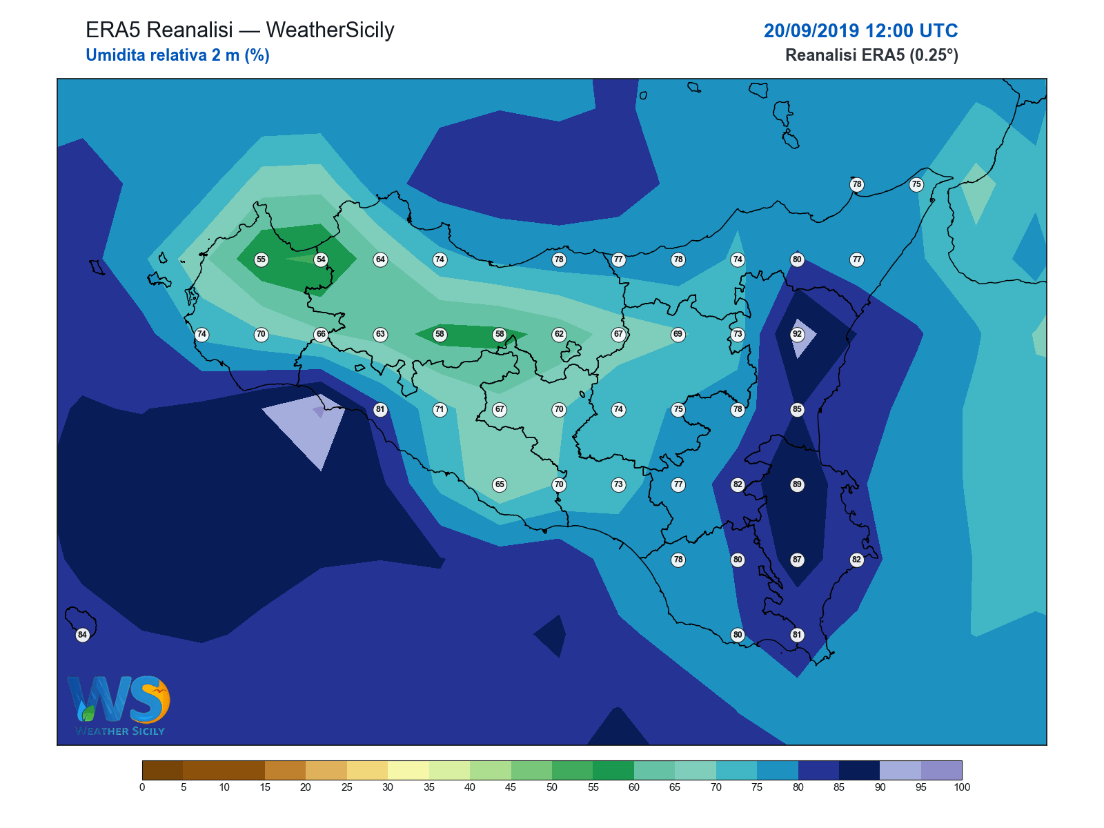 Umidità relativa 2 m · 2019092012