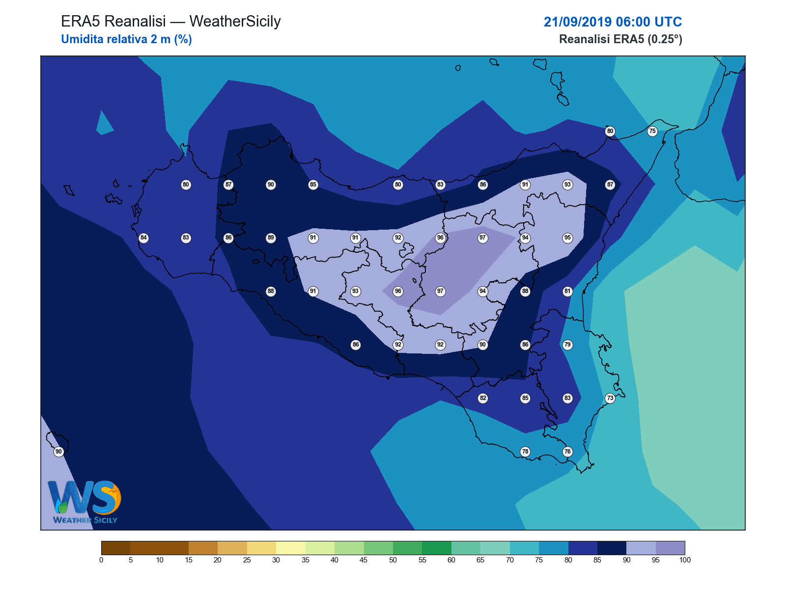 Umidità relativa 2 m · 2019092106
