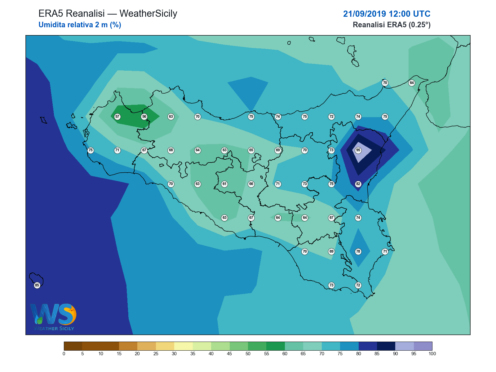 Umidità relativa 2 m · 2019092112