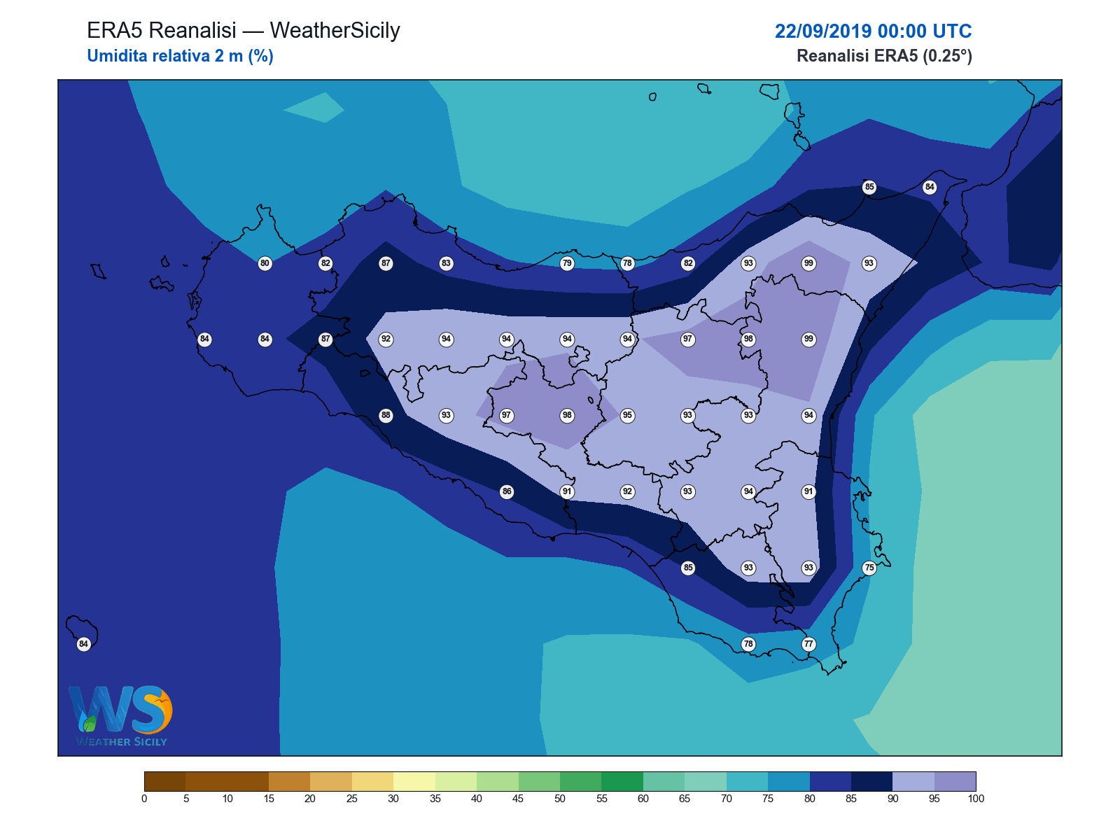 Umidità relativa 2 m · 2019092200