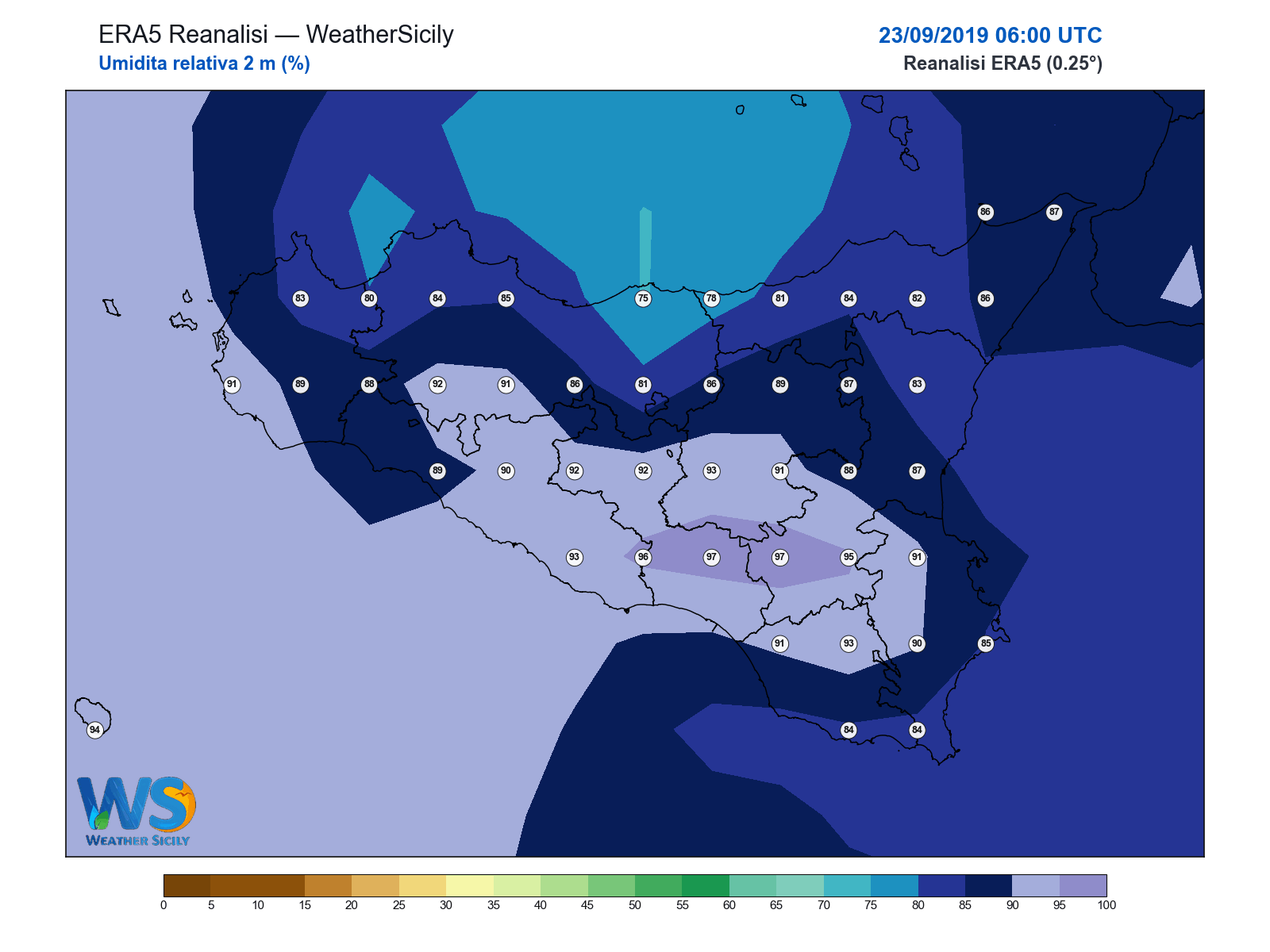 Umidità relativa 2 m · 2019092306