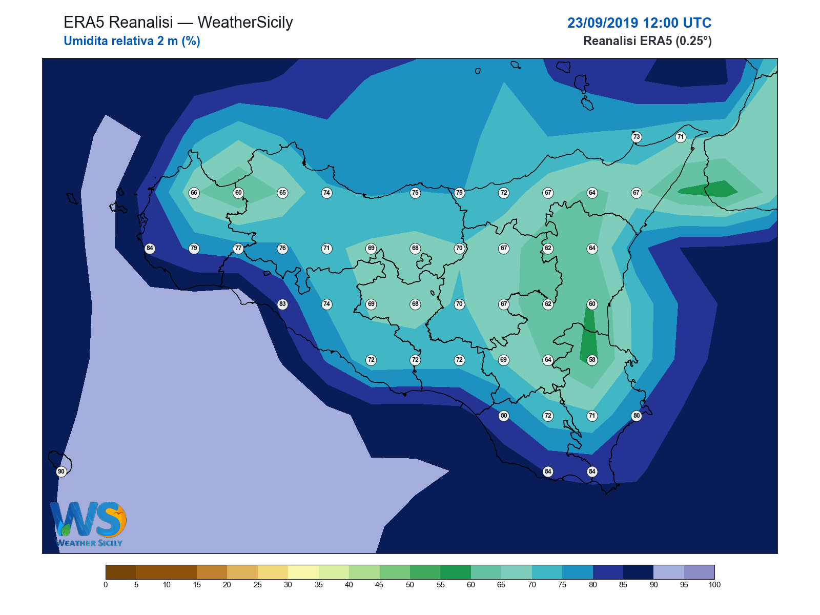 Umidità relativa 2 m · 2019092312